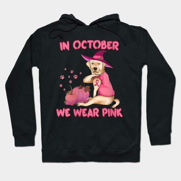 Labrador retriever Dog Breast Cancer Hoodie by FilerMariette